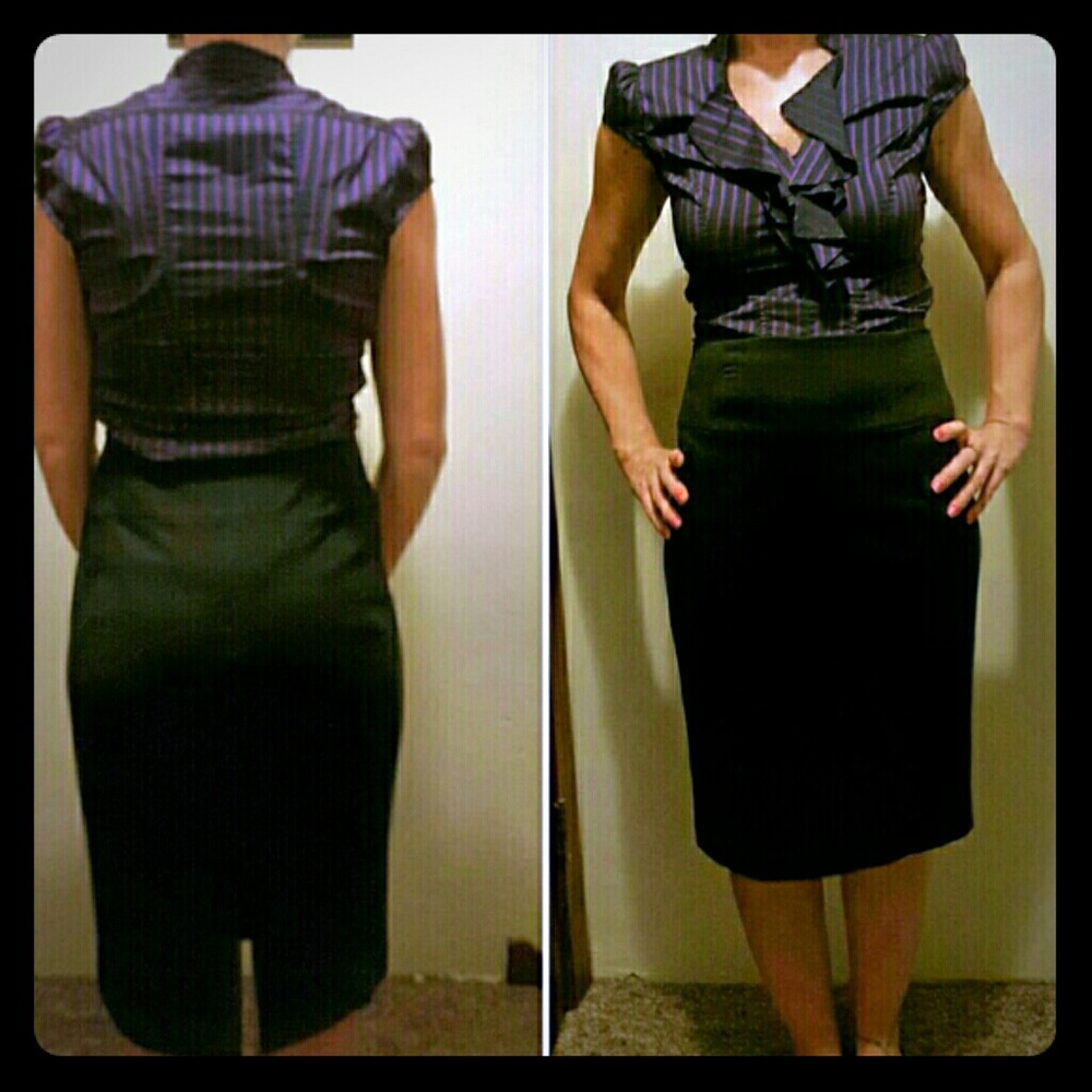 Black Express Pencil Skirt